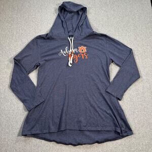 Auburn Tigers Knights Apparel Long Sleeve Hoodie Size Large 12/14 Blue Orange